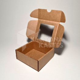 12 x 12 x 5 cm - kartona kastes ar logu