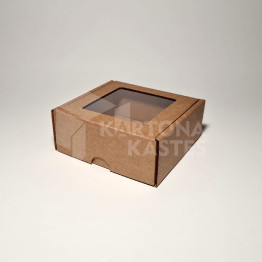 12 x 12 x 5 cm - kartona kastes ar logu