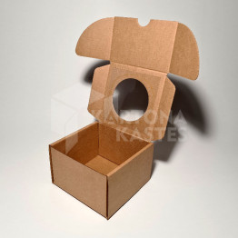 12 x 12 x 8 cm - kartona kastes ar logu