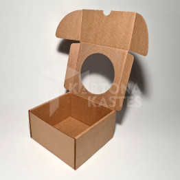 16 x 16 x 9 cm - kartona kastes ar logu