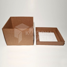 20 x 20 x 16 cm - Kartona kastes ar vāku