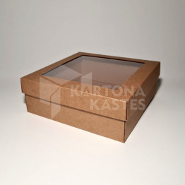 25 x 25 x 10 cm - kartona kastes ar vāku