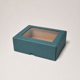 19 x 19 x 8 cm - kartona kastes ar logu