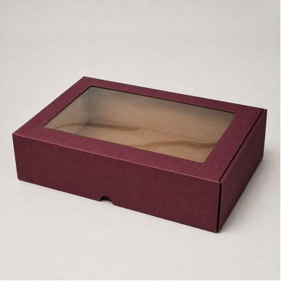 34 x 25 x 8 cm - kartona kastes ar logu