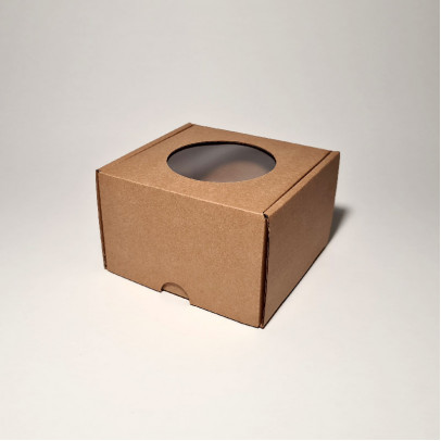 12 x 12 x 8 cm - kartona kastes ar logu