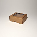 8.5 x 8.5 x 3.5 cm - kartona kastes ar logu